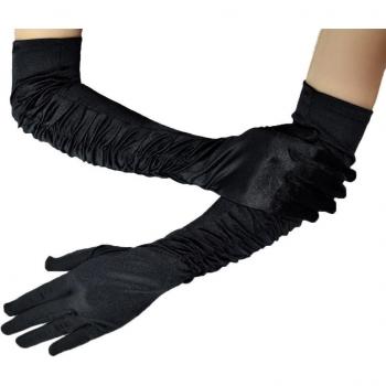 Brautaccessoires: Satin-Handschuhe 50cm