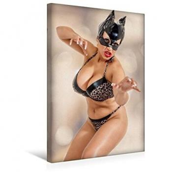 Calvendo 30 × 45 cm Leinwanddruck – Busty Girl in Action Wandbild