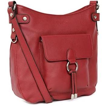 Sac bandoulière Maia en cuir rouge