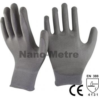 Guantes de trabajo NMSAFETY, calibre 13, tejido nailon con recubrimiento PU
