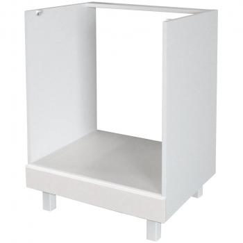 Berlenus Meuble Bas de Cuisine avec Four Blanc Haute Brillance 60 x 52 x 83 cm