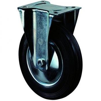 Rotella Ø 160 mm Telaio Zincato con Piastra in Gomma