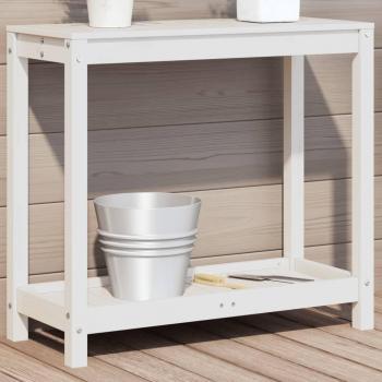 Mesa de Plantio com Prateleira 82,5x35x75 cm Pinho Branco