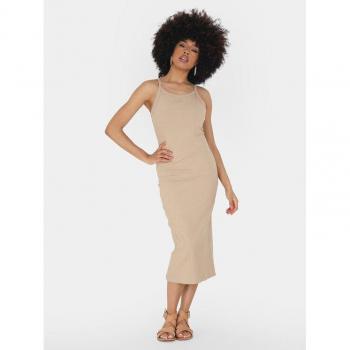 Brave Soul LDRJ-624TANYA Beiges Kleid für den Sommer
