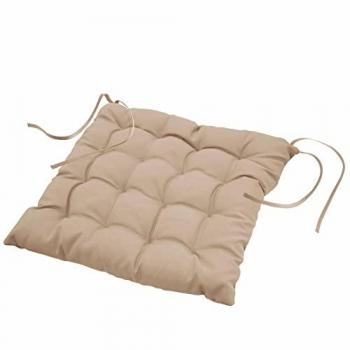 Coussin de fauteuil en lin, 40 cm × 40 cm, matelassé, lavage à 30 °C, choix de couleurs