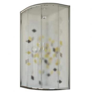 Cabine de Douche Idralite Demi-Cercle coulissante opaque 70x90 cm