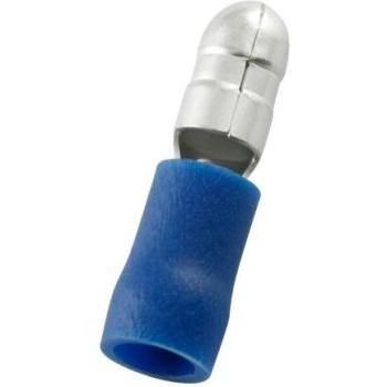 RS PRO Conector de Crimpado Redondo Macho Azul 5 mm, 1.5–2.5 mm²