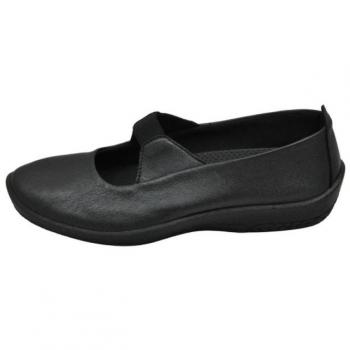 Bailarina Arcopédica Leina – Solado Extendido, Licra (Black)