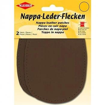 Kleiber Nappa-Leder-Flecken, Dunkelbraun, 12,5 x 10 cm