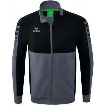 Erima Six Wings Trainingsjacke Kids Grau Schwarz 152