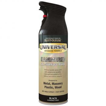Rust-Oleum Universal Spray Paint, Hammered Black, 400 ml