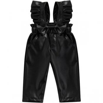 Camiseta y Pantalón con Tirantes de Cuero Sintético para Niñas