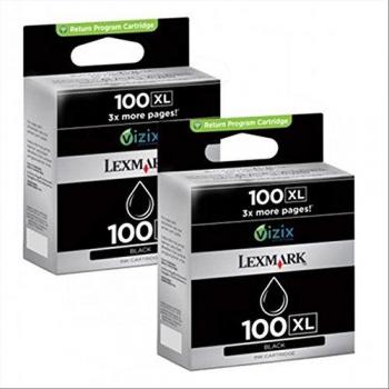 Lexmark 100XL Tintenpatrone schwarz 2er-Pack