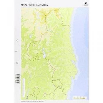 Paq/50 mapas cantabria fisico mudos
