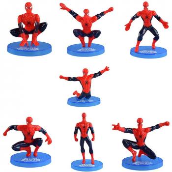 Conjunto Somerway 7 Personajes Spiderman: Estatua y Accesorios