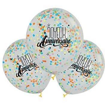 Ballons Latex Bio avec Confettis