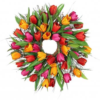 Spring Summer Fall Tulip Wreath