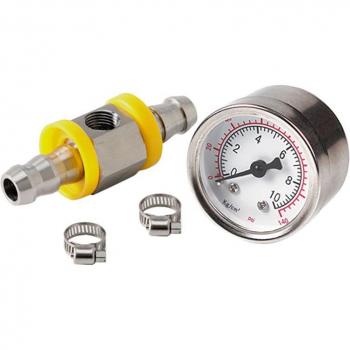Instrumento Universal de Presión de Combustible 1/8 NPT 140 PSI con Sensor y Línea 3/8”