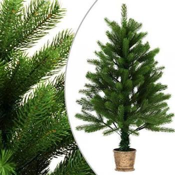 Green VidaXL Lifelike Christmas Tree – 90 cm