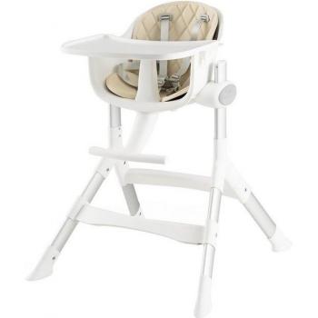 Multifunktionaler 4-in-1 Babystuhl, verstellbarer Hochstuhl in Beige