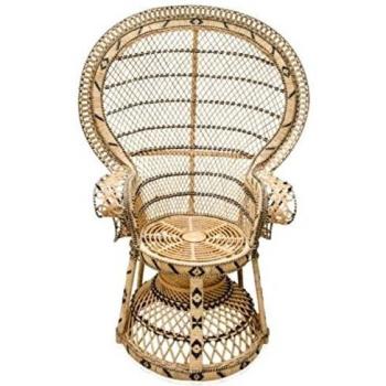 Casa Padrino Naturfarbener Rattan Sessel 114 x 80 x H. 150 cm
