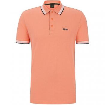 BOSS Herren Poloshirt Paddy 50469055 Modern Fit Orange M