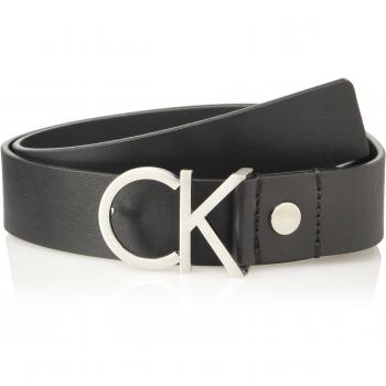 Cinturón de piel Calvin Klein Logo Negro para Mujer