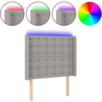 Tête de lit élégante avec LED intégrées 83x16x118/128 cm