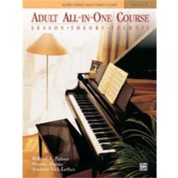 Alfred Music 's Basic Adult All-in-One Course Piano Book 1 Red