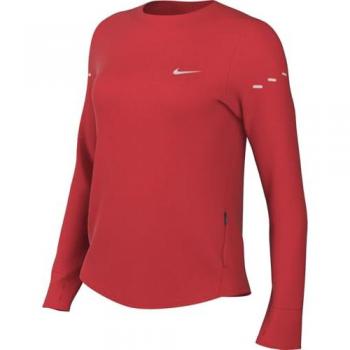 Nike Langarm-Laufshirt für Damen Dri-FIT Rot L