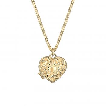 Elli Premium Herzornament Medaillon Kette 585 Gold – 1 ct (529,99 €)