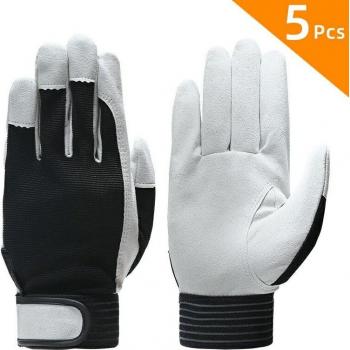 Gants de travail en microfibre HENDUGLS, 5 pièces, résistants à l'usure, modèle 6450