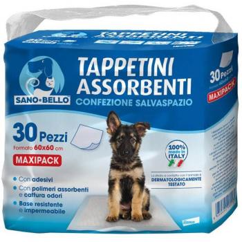 Sano e Bello – Confezione di 30 Tappetini Assorbenti per Cani (60x60 cm)