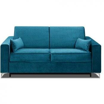 Canapé Flex Jackson 140 cm – Sommeil Bultex 14 cm, Lattes Renatonisi, Couleur Tweed Bleu Turquoise