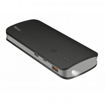Trust Omni Powerbank 10000 mAh mit USB-C Anschluss und Tragbares Ladegerät für Samsung iPhone iPad Nintendo Switch Quick Charge 3.0 USB Typ C Tragbares Ladegerät
