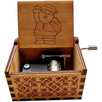 Classic Santa Hand Crank Music Box