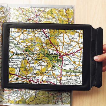 Spacious Reading Support Cushion with Magnifying Glass