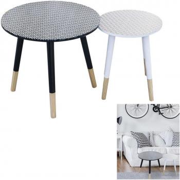 Handcrafted Wooden Nesting Tables 'Boho'