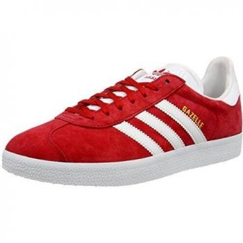 Chaussures Gazelle adidas, Rouge/Blanc/Métallique Or, 39 1/3 EU