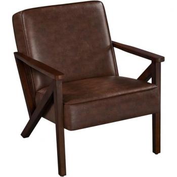 Poltrona Office Smartworking Ecopelle Marrone Scuro
