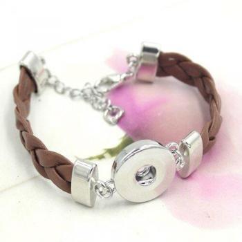 3 Color Leather Snap Bracelets