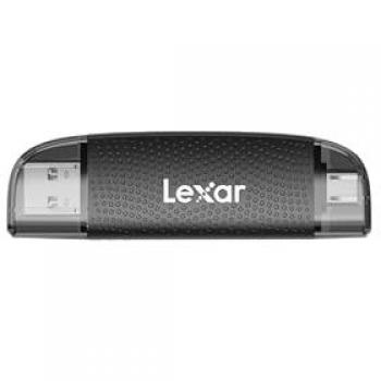 Lexar Black Dual‑Slot SD/microSD Reader – Model LRW310X