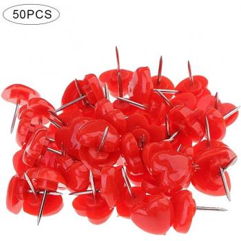 Heart-Shaped Plastic Pushpins