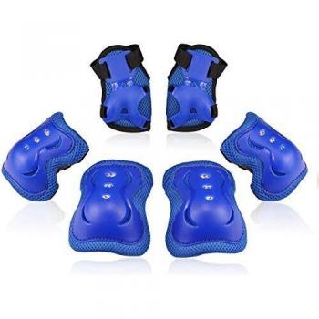 Blue Kids/Youth Knee and Elbow Pads by Bosoner (for Sports: Skating, Cycling, BMX Bike, Inline Skates, Scooter)