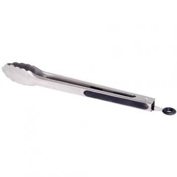 Hochwertige Edelstahl BBQ-Grill-Zange, 41 cm mit gummiertem Griff