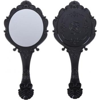 Floral Handle Round Cosmetic Mirror