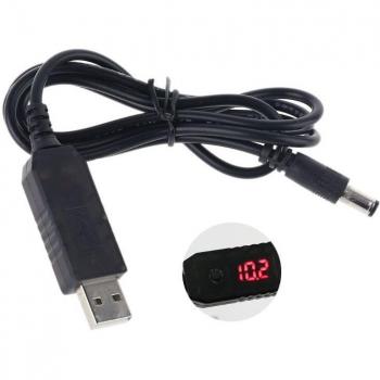 USB QC 3.0 Stromkabel 5‑12 V, 5,5×2,1