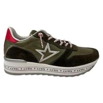 Cetti Kaki Femme Cuir Plat