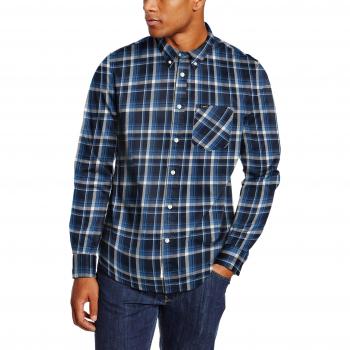 Lee Button Down, Camisa de Hombre, Azul (Dark Indigo), Talla M