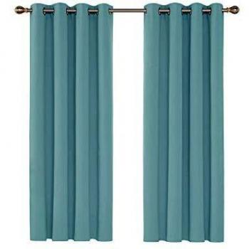 Deconovo Sky Blue Blackout Curtains 52x54 1 Pair